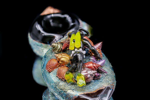Cherry Glass "Scuba Scene" Dry pipe