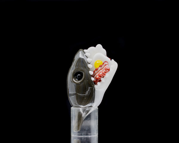 Glass Happy x Tammy Baller "Breakfast Shark" Bubble Cap