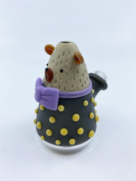 Trina Caterina Black Bear with Yellow Polka Dots