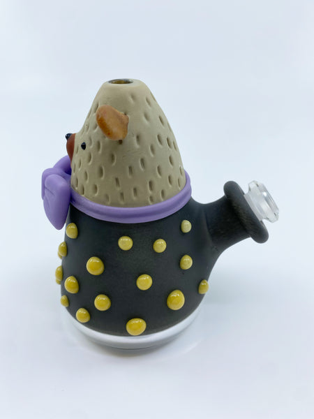 Trina Caterina Black Bear with Yellow Polka Dots