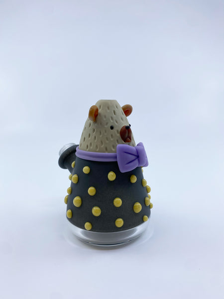 Trina Caterina Black Bear with Yellow Polka Dots