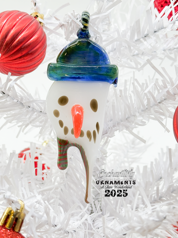 7Ten Glass - Melting Snowman Pendant/Ornament