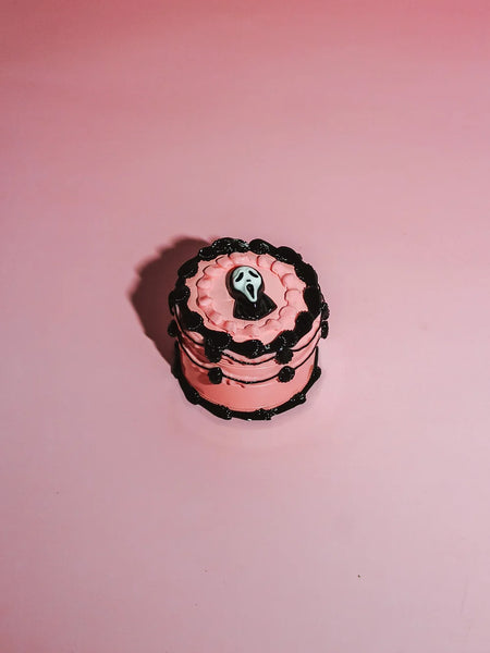 Fake Cakery - Spooky Mask Pink Grinder (4 Layer)
